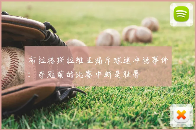 布拉格斯拉维亚痛斥球迷冲场事件：夺冠前的比赛中断是耻辱